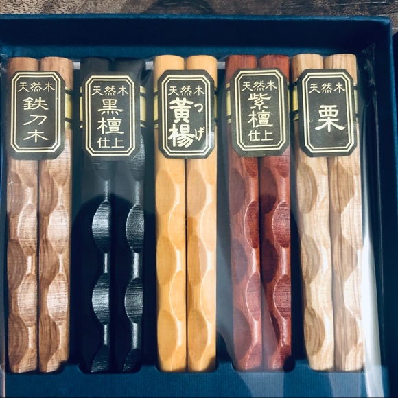 New Elegant Boxed Gift 5 Pairs Chopsticks Set - Picture 2 of 8